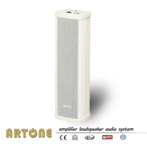 Economy outdoor aluminium white column speaker for public address system